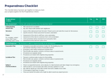 Preparedness checklist