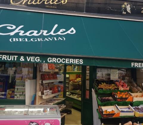 Charles of Belgravia fruit & veg shop exterior