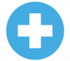 Blue medical icon