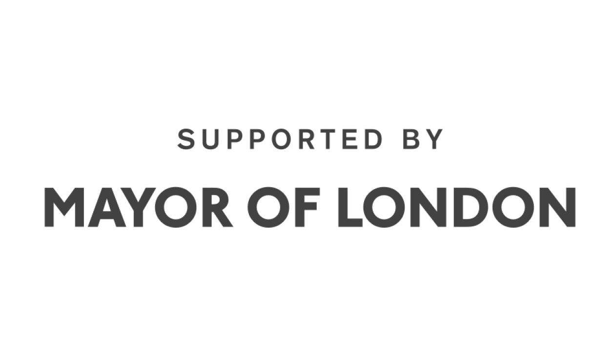 text that reads 'supported by the Mayor of London'